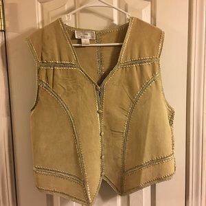 Suede Vest by Lisa International